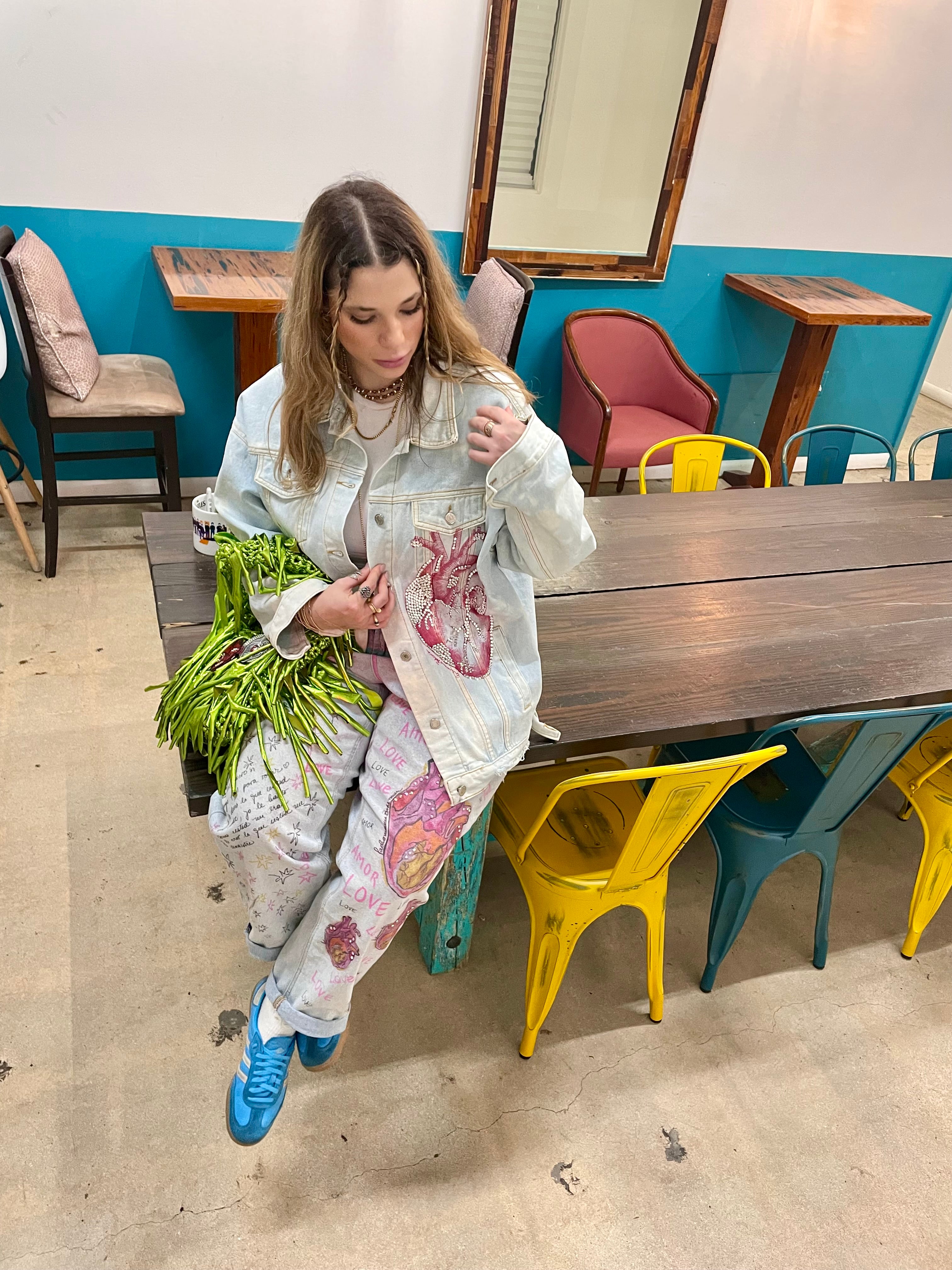 Anatomical Heart Bedazzled Jacket | Pachamama Bohemian