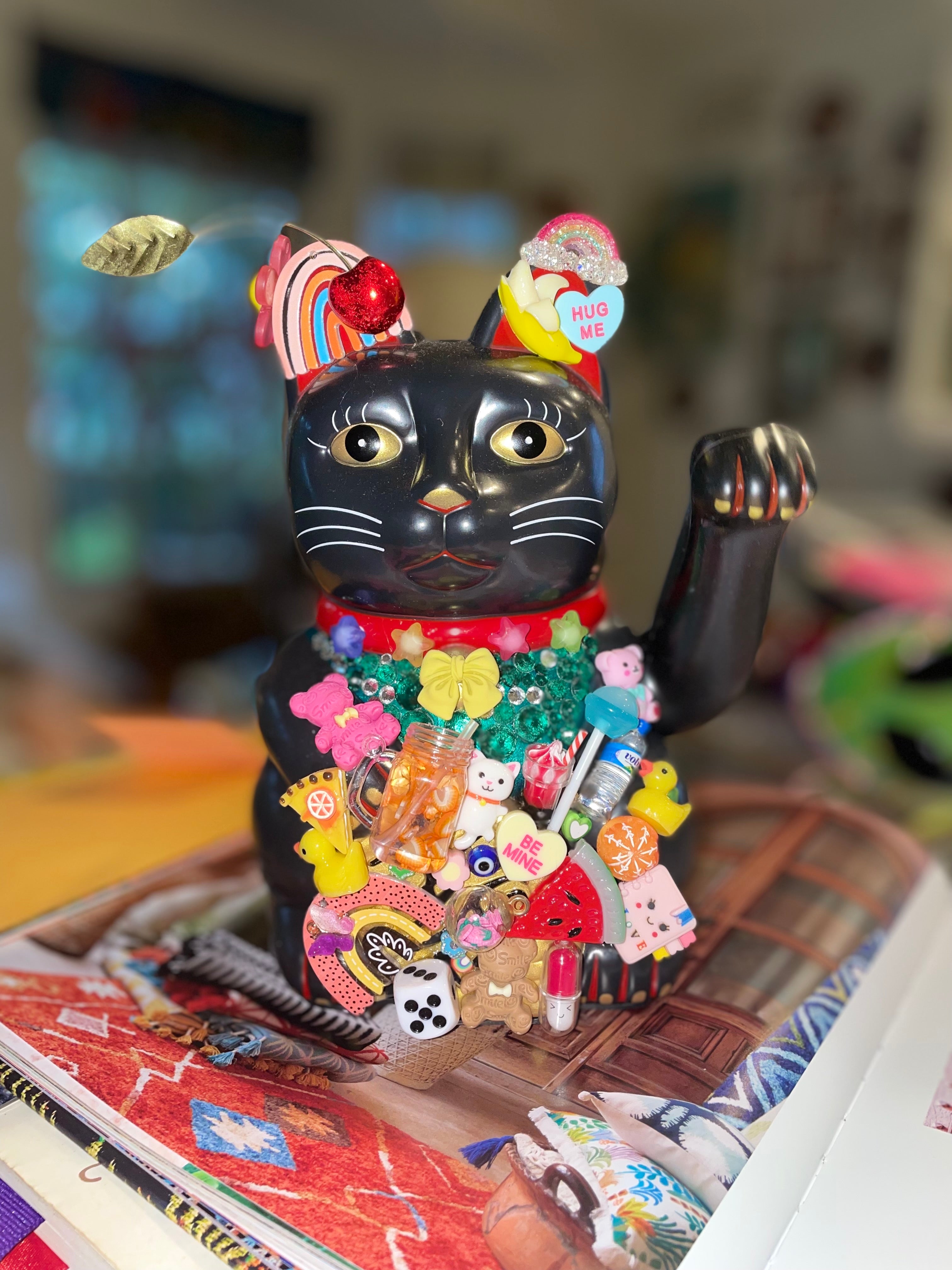 Bedazzled Maneki Nekos Lucky Cat | Pachamama Bohemian