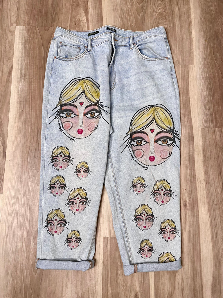 Perfectly imperfect Face Fear Denim Pant