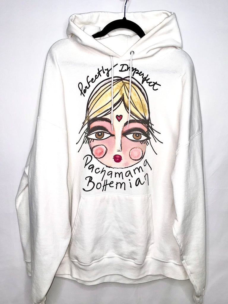 Perfectly Imperfect Face Hoody Love Sweatshirt