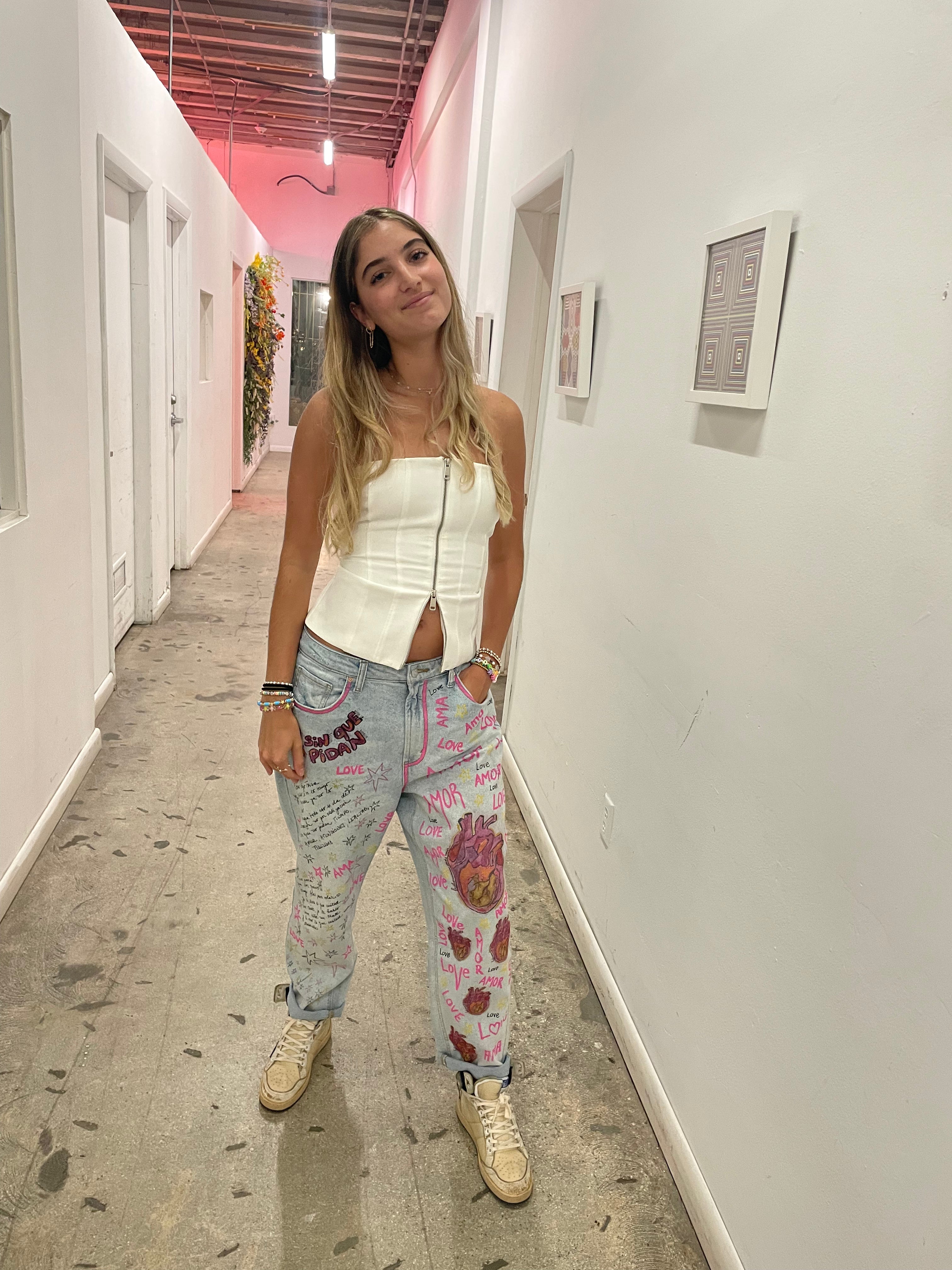 Anatomical Heart Denim Pant | Pachamama Bohemian