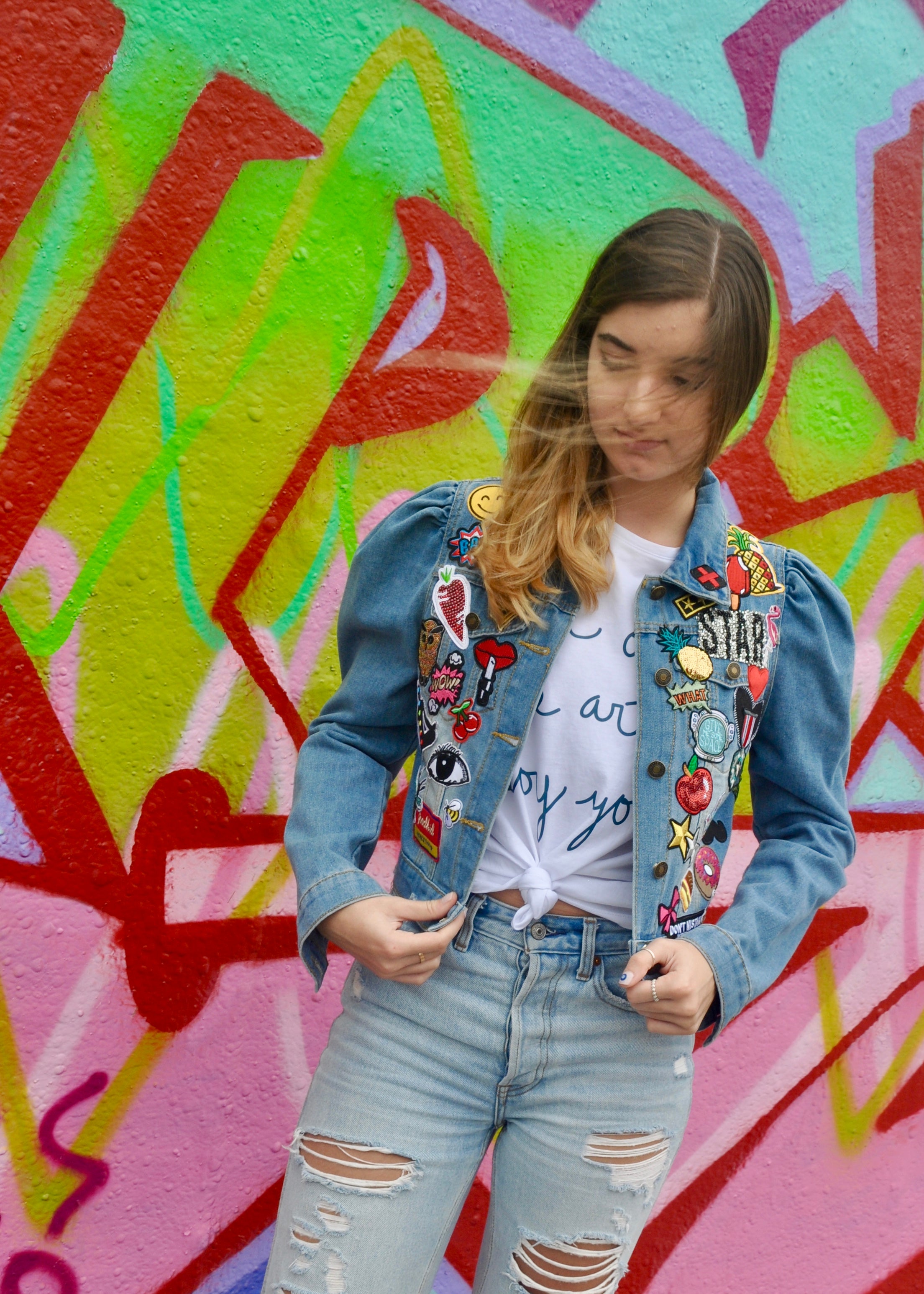 Rock Guns and Roses Denim Jacket | Pachamama Bohemian