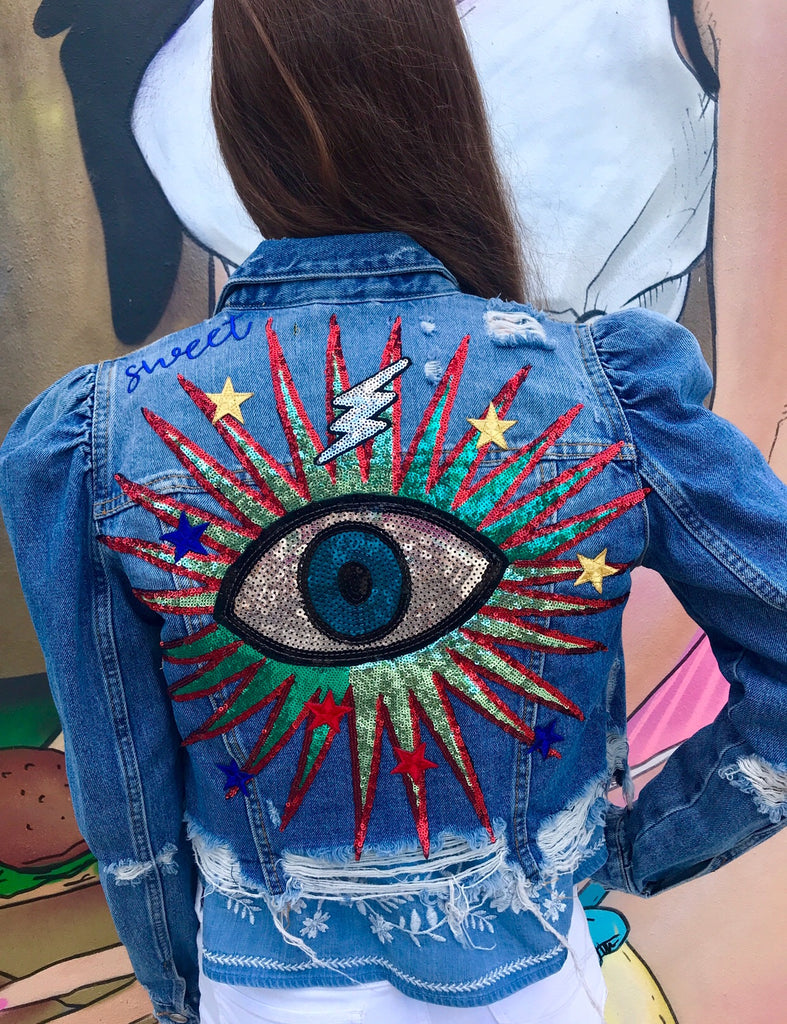 Vintage Protected Ray of Light Denim Jacket.