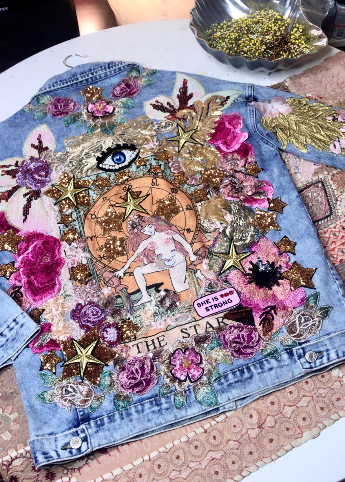 Tarot Jacket The Star Oversized | Pachamama Bohemian