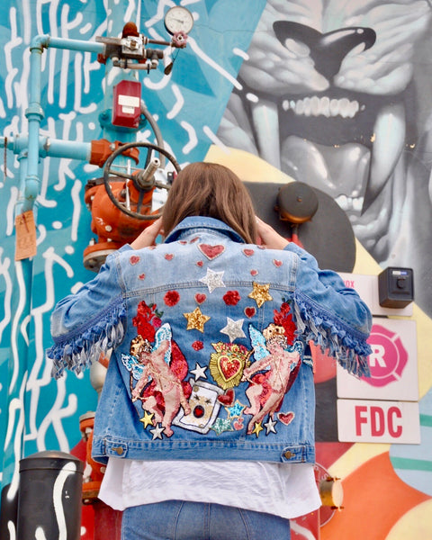 Angels Believe Denim Jacket Regular | Pachamama Bohemian