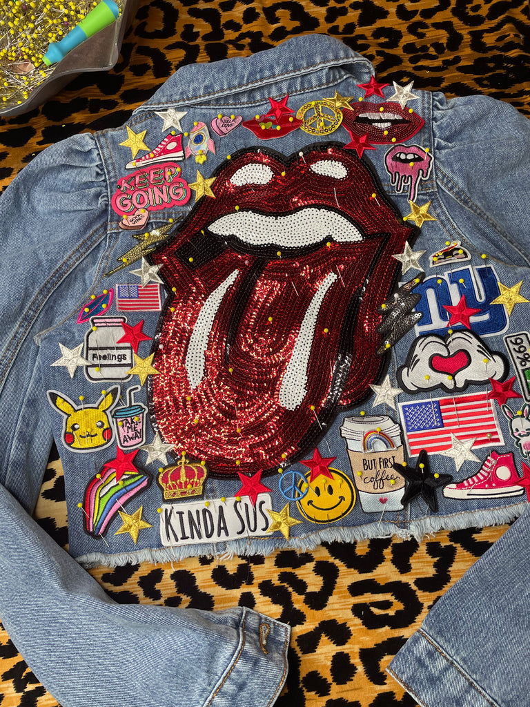 Romantic Rolling Stones Denim Jacket